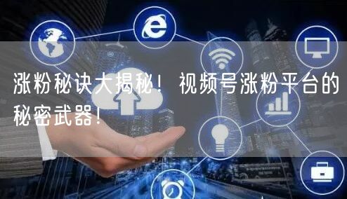 涨粉秘诀大揭秘！视频号涨粉平台的秘密武器！